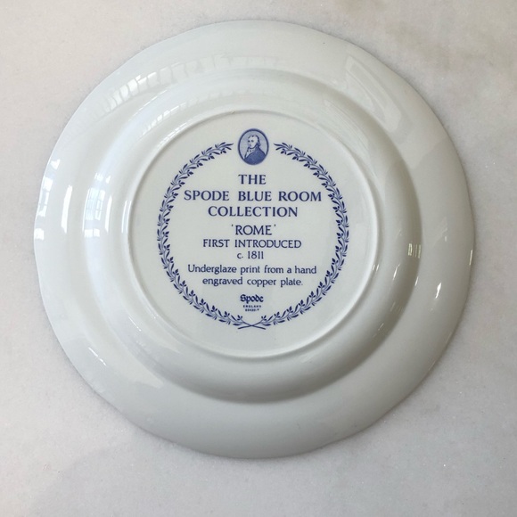 Spode Rome Blue Room Reproduction Blue and White Collectible Plate - Picture 7 of 7